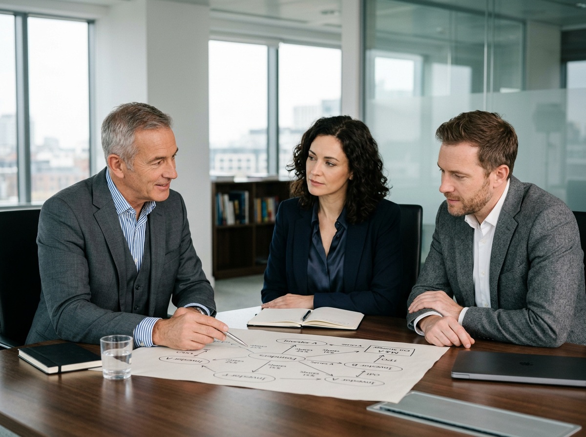Beteiligungsstruktur für GmbH und AG mit Investoren und Anteilen
