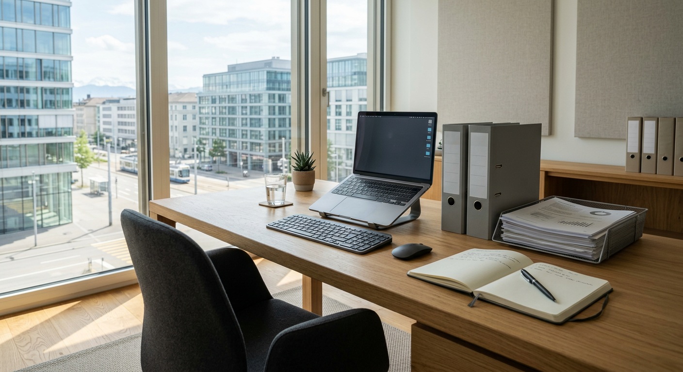 Arbeitsplatz zur Verwaltung einer Domiziladresse Schweiz in Schindellegi
